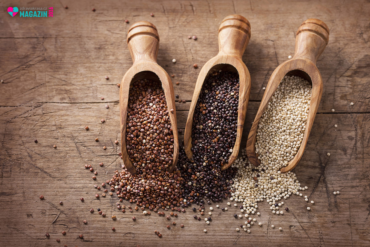Quinoa se vyskytuje v bílé, červené a černé formě. Každá má vyniká malinko jinou chutí.