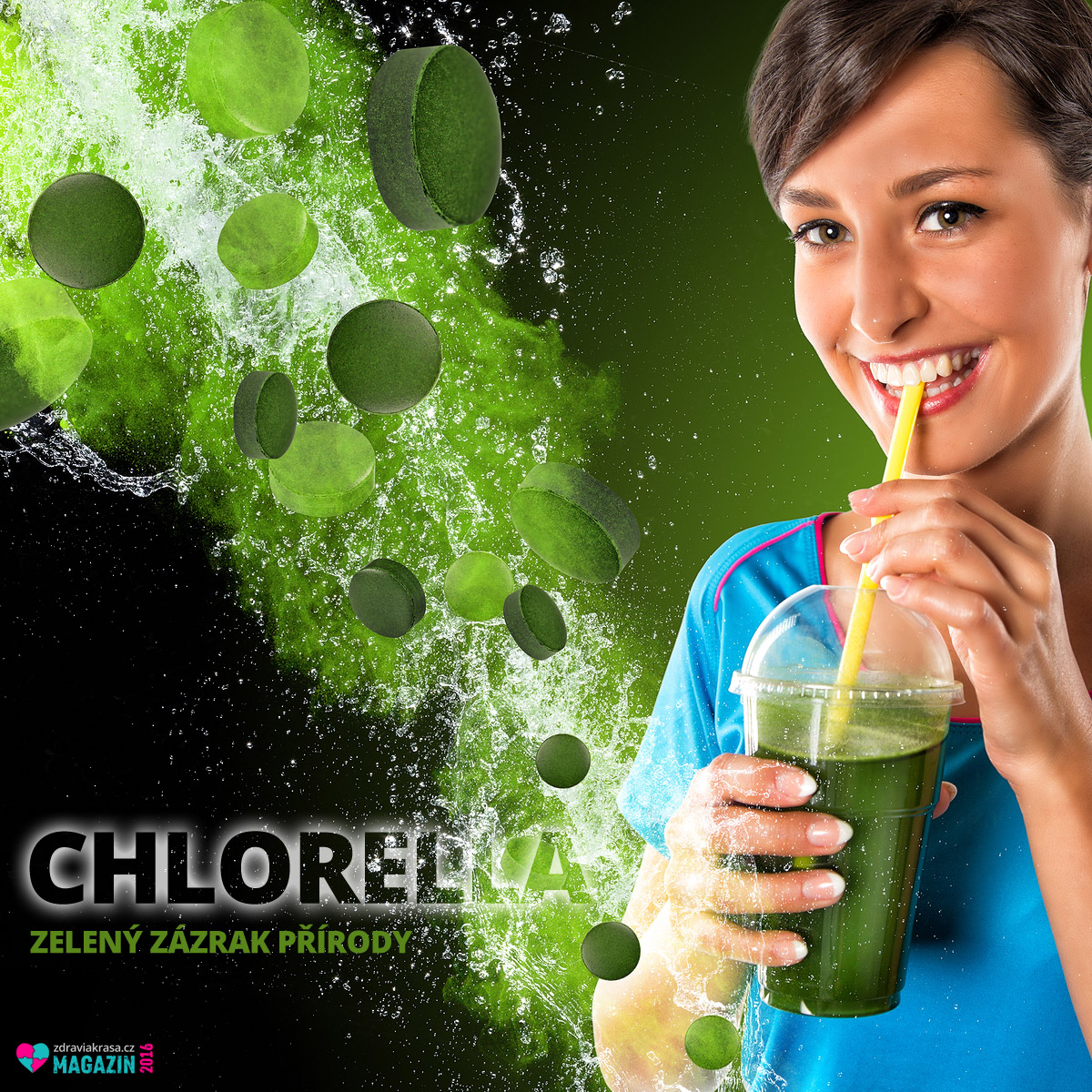 Chlorellu lze užívat v podobě tablet, ale i rozpuštěnou třeba do různých smoothie koktejlů.