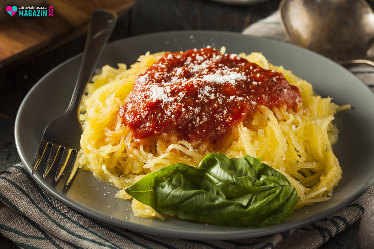 Špagety ze špagetové dýně: takto bude vypadat výsledek, když si tento recept na špagetovou dýni připravíte.