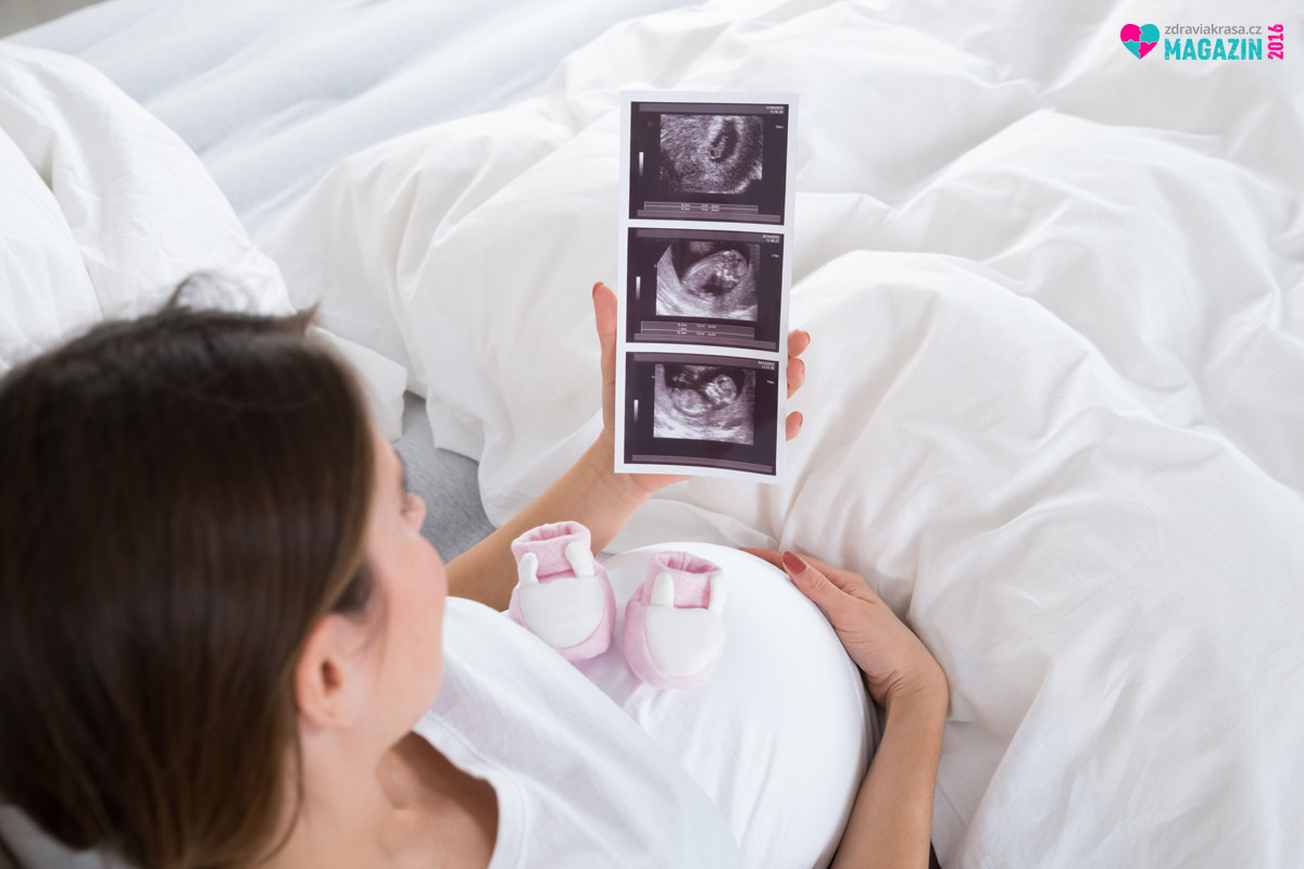 Těhotenská komplikace – placenta preavia, se pozná při ultrazvukovém vyšetření. 