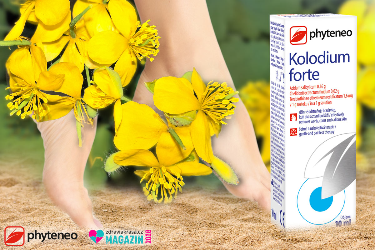 Fytofarmaka Neofyt nabízí i řešení na bradavice. Kolodium forte obsahuje mimo jiné výtažek z vlaštovičníku většího.