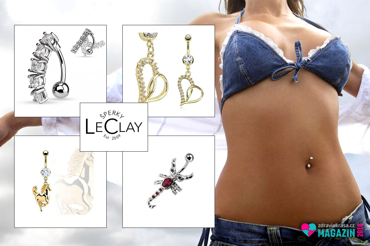 Šperky LeClay nabízí přes 3000 šperků, včetně piercingových šperků do pupíku. 