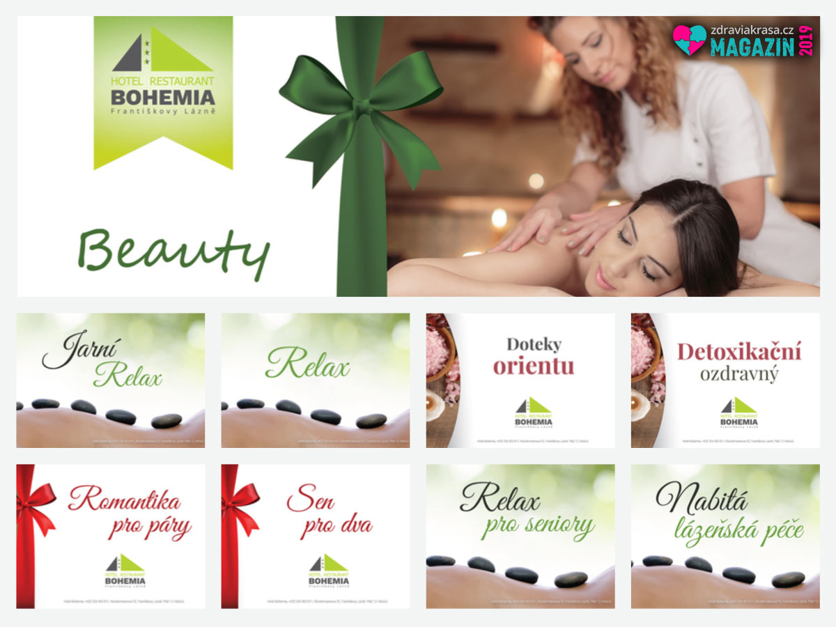 Wellness pro dva 2019: to je Hotel Bohemia Františkovy Lázně. Vyberte si některý wellness balíček, nebo si namíchejte procedury dle vlastního uvážení. 